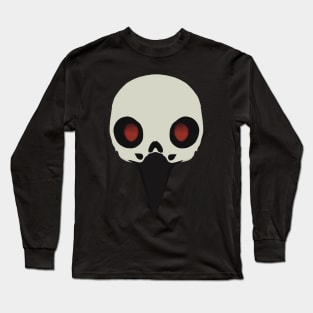 Red Eye Raven Skull Long Sleeve T-Shirt